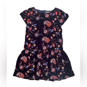 Peek Girls Velvet Floral Embroidered Dress